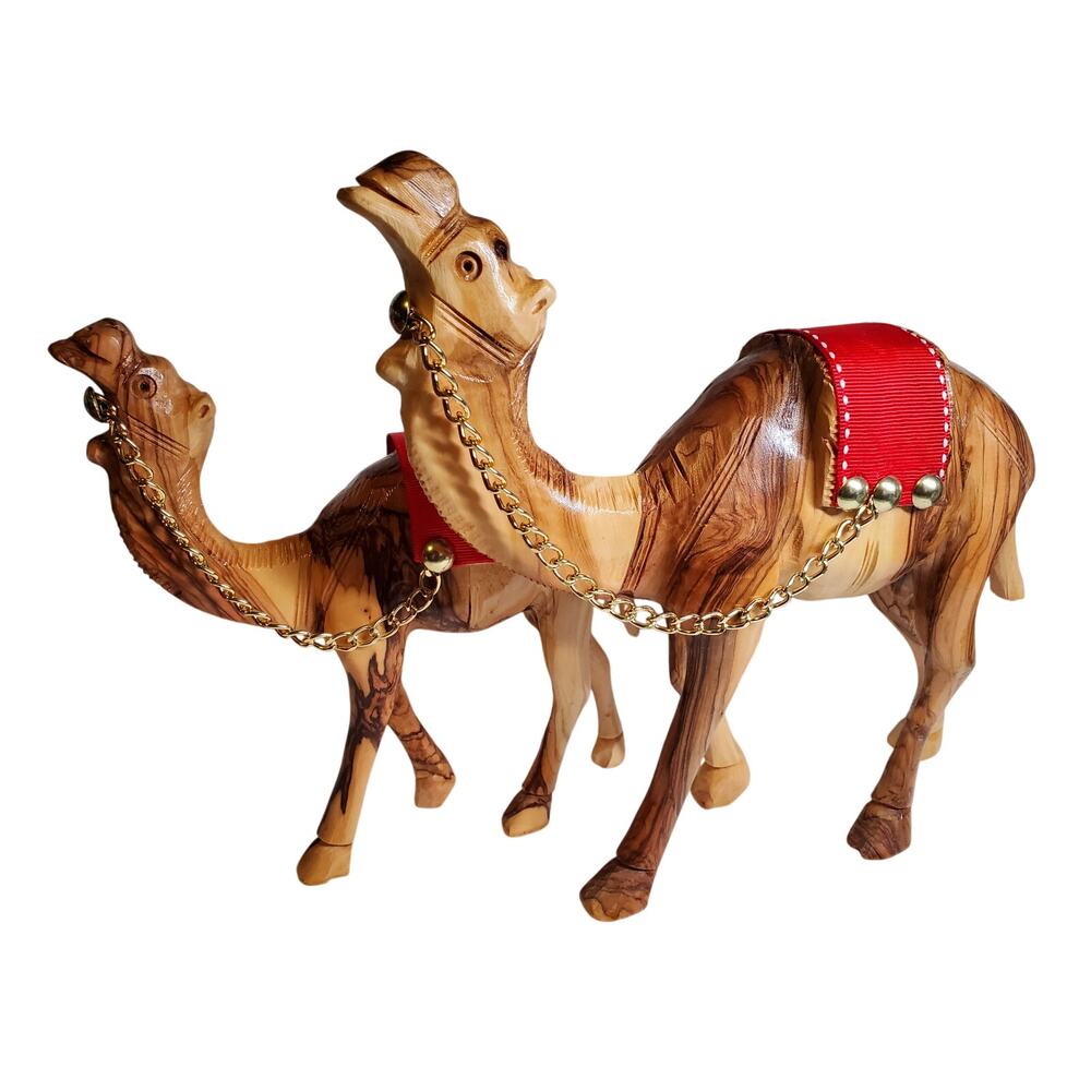 Wooden Camel Figurine - Lot of 2